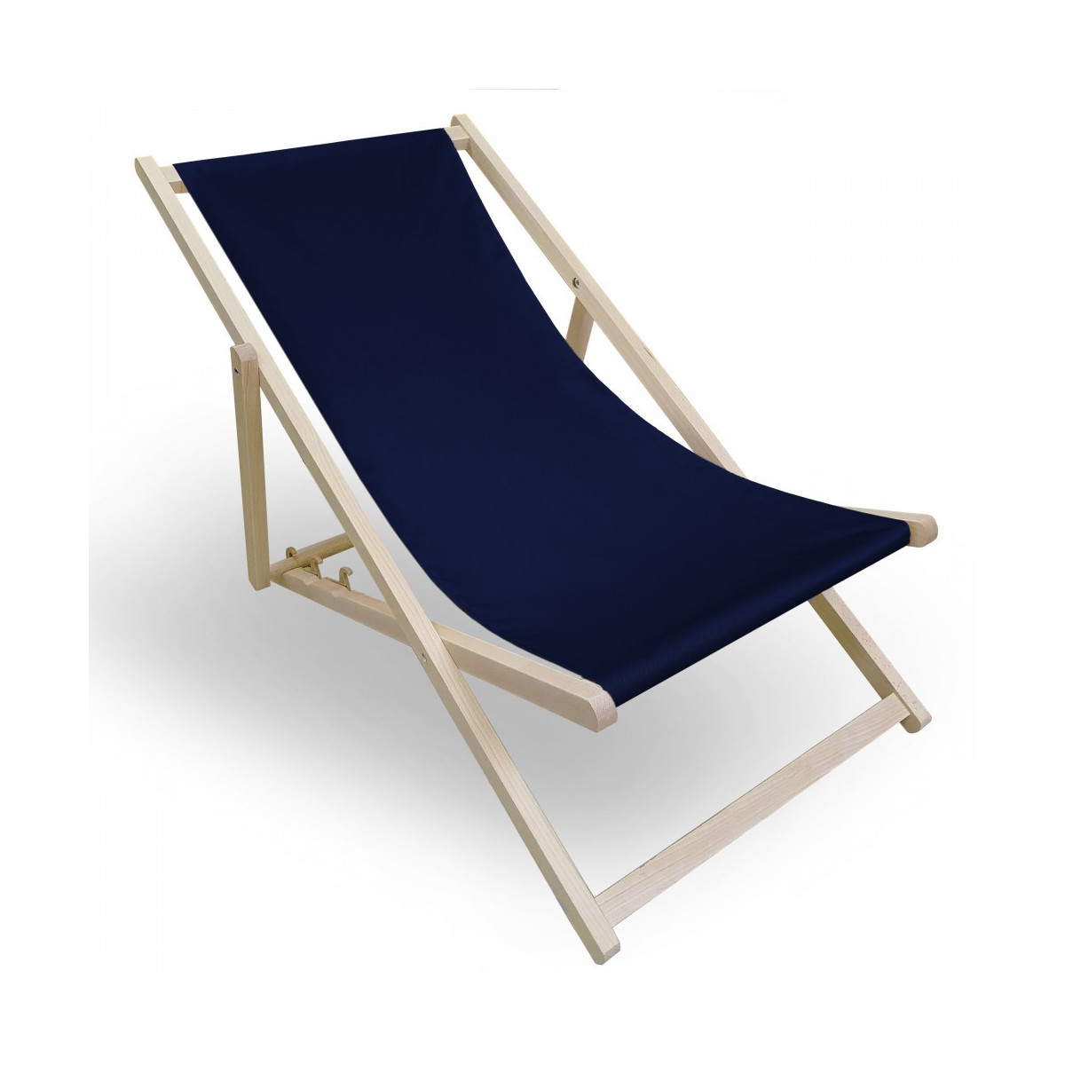 Plajă cu șezlong albastru