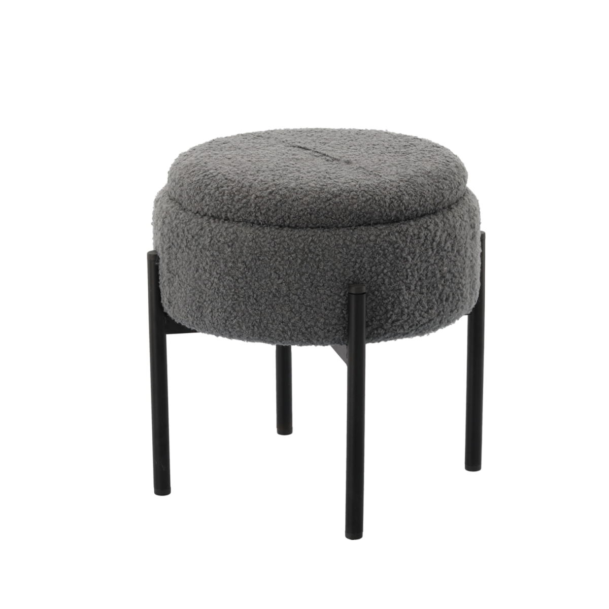 Taburetă cu spațiu de depozitare, gri