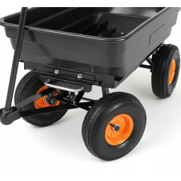 Vehicul de grădină pentru transport, de culoare neagră