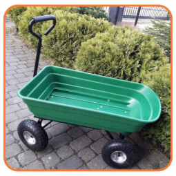 Cărucior de grădină de culoare verde