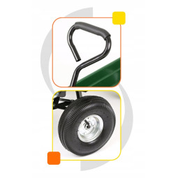Cărucior de grădină de culoare verde