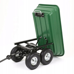 Cărucior de grădină de culoare verde