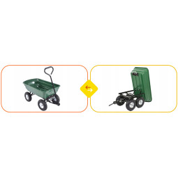 Cărucior de grădină de culoare verde