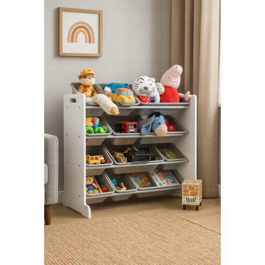 Organizator de jucării de culoare gri