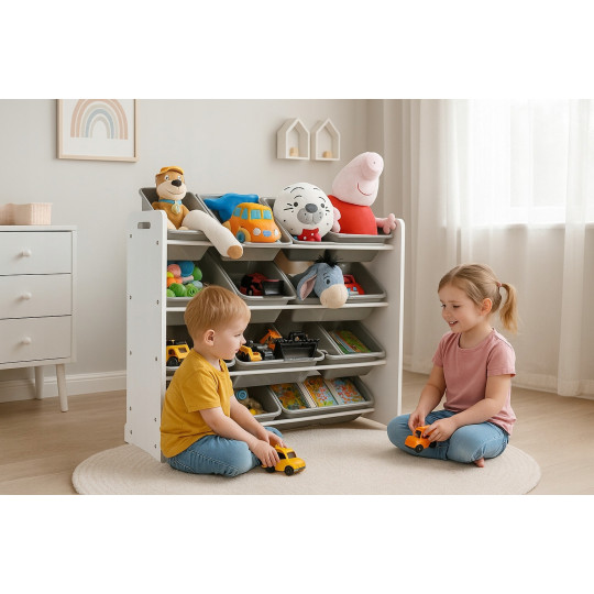 Organizator pentru jucării alb XXL