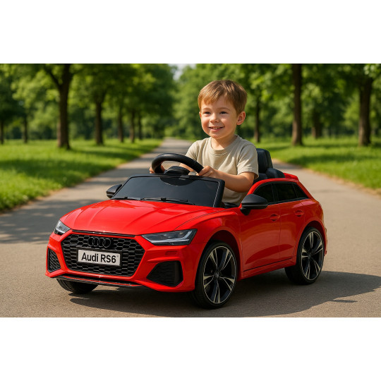 Luxoasa mașinu electrică roșie Audi RS6