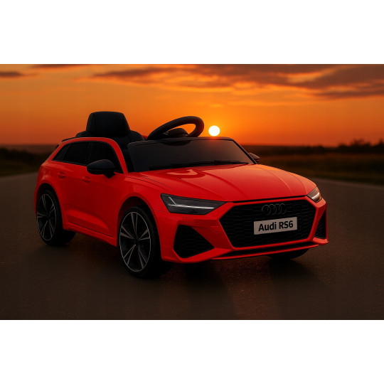 Luxoasa mașinu electrică roșie Audi RS6