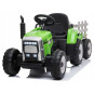 Tractor pentru copii cu remorcă de culoare verde