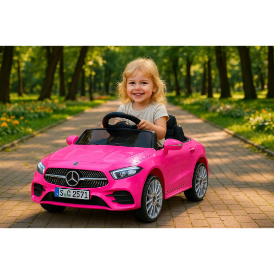 Rochie electrică pentru copii Mercedes CLS350 roz