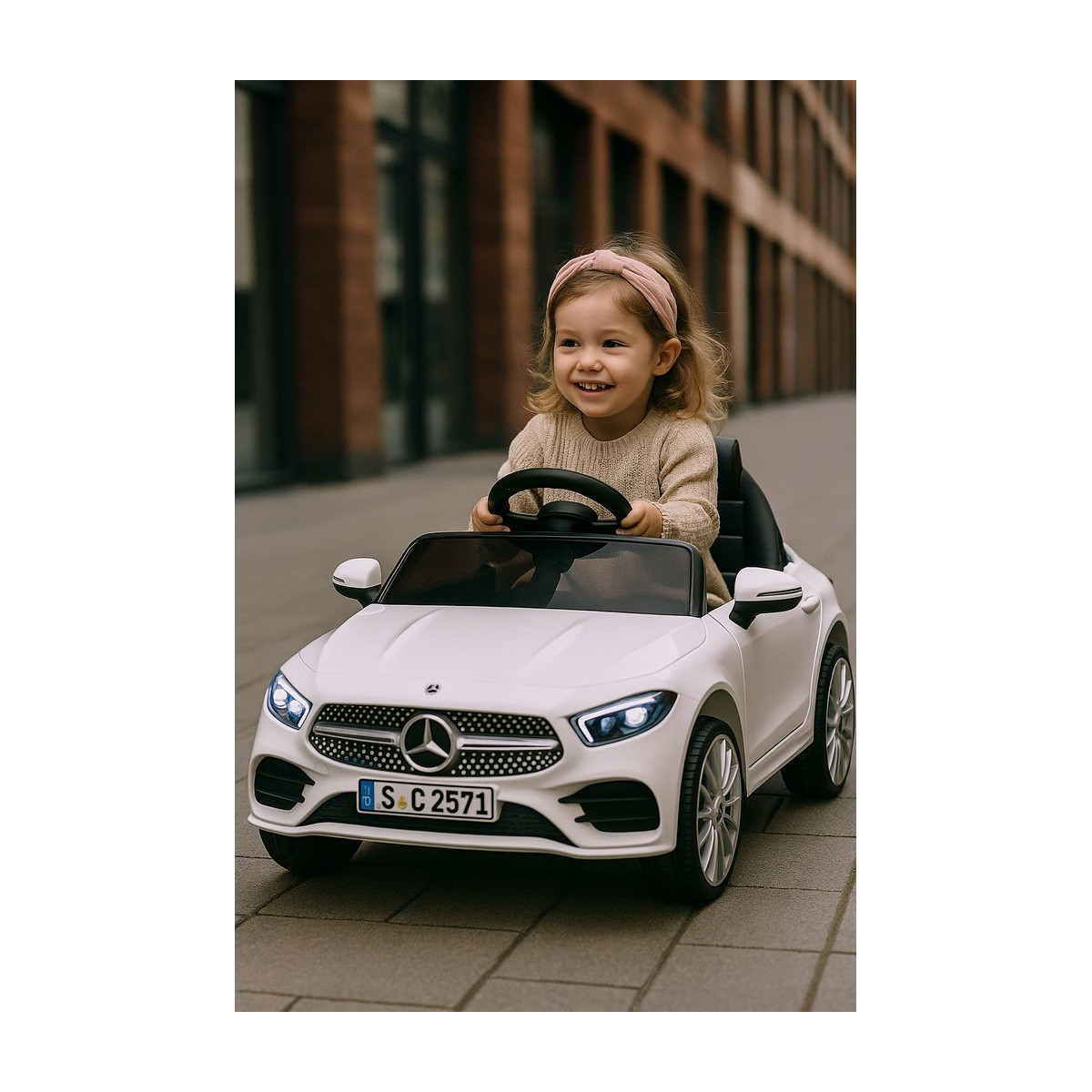 Autobuz electric pentru copii Mercedes CLS350 - alb