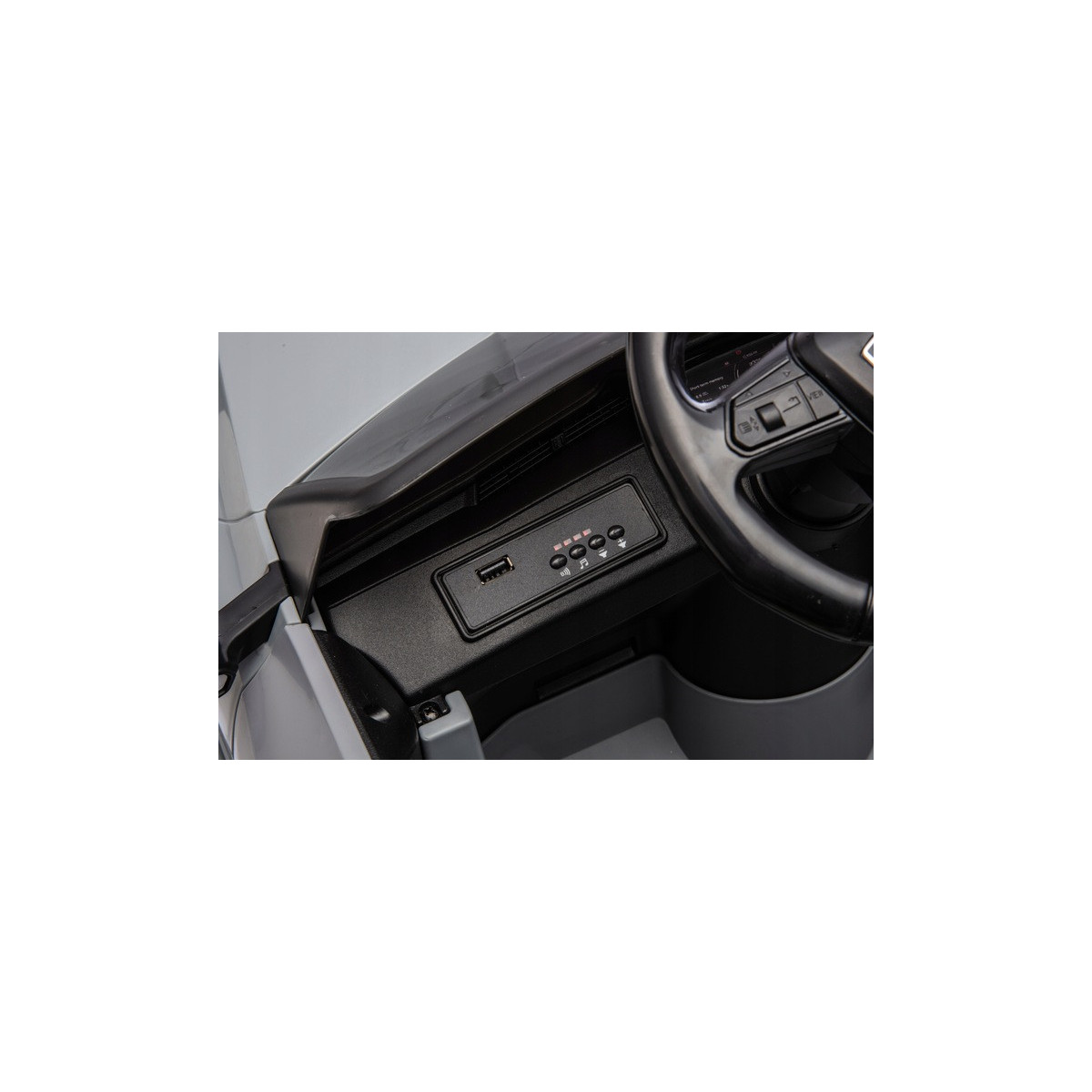 Mașinuță electrică pentru copii Audi RSQ8, culoare gri