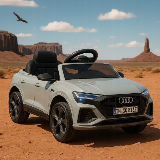 Mașinuță electrică pentru copii Audi RSQ8, culoare gri