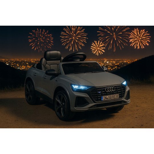 Mașinuță electrică pentru copii Audi RSQ8, culoare gri