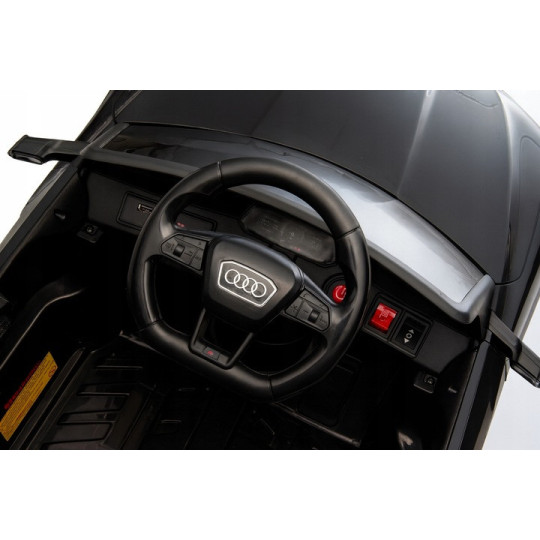 Mașinu electrică pentru copii Audi RSQ8, de culoare neagră
