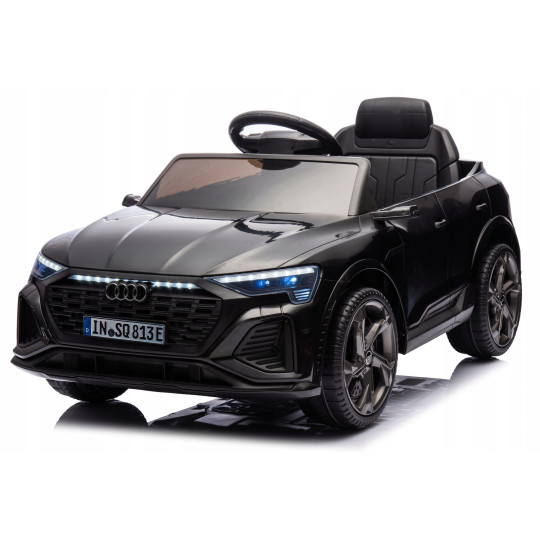 Mașinu electrică pentru copii Audi RSQ8, de culoare neagră