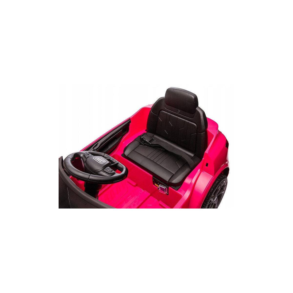 Luxusul mașinu mică Audi RSQ8 în culoarea roz.