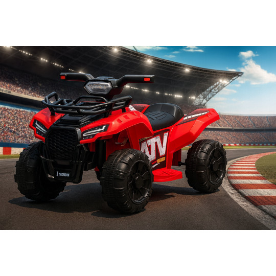 Baterie patru roșie pentru copii ATV J320