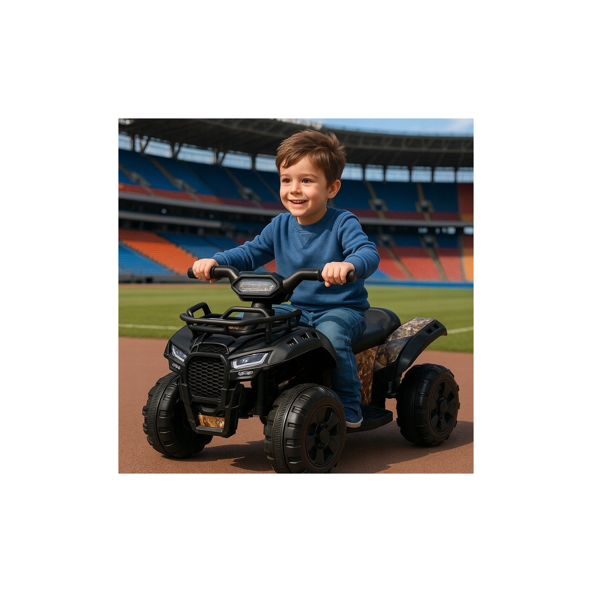 Mică ATV electrică pentru copii J320 de culoare neagră