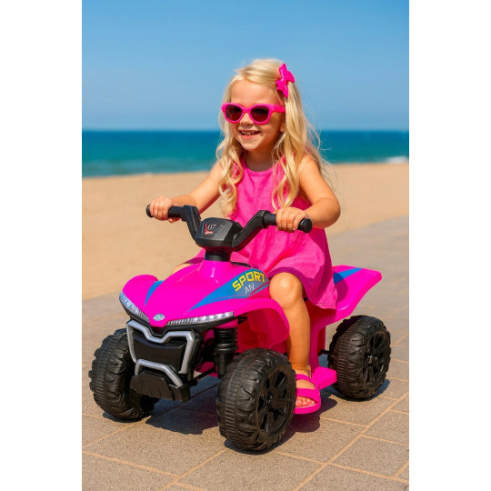 Ružová ștvorkolku Quad Kids E-ATV
