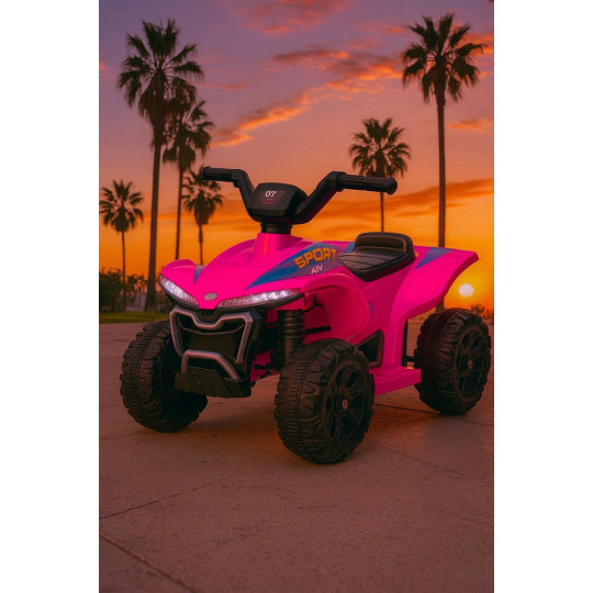 Ružová ștvorkolku Quad Kids E-ATV