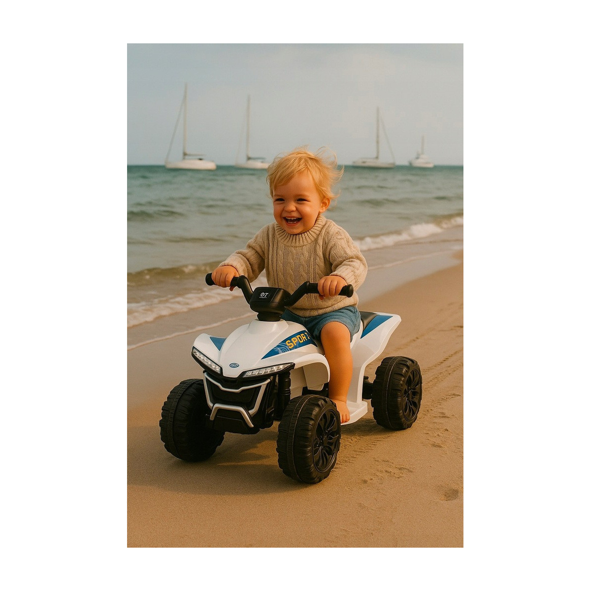 Elektric ATV pentru copii Quad Kids E-ATV alb