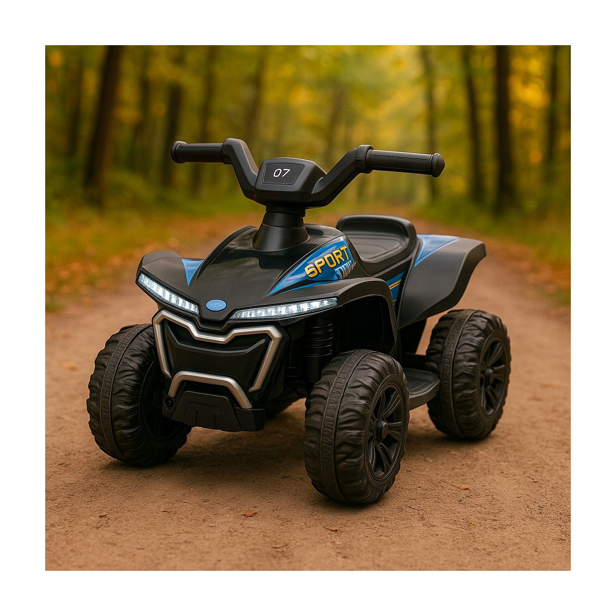 Batéria de patinaj Quad Kids E-ATV de culoare neagră