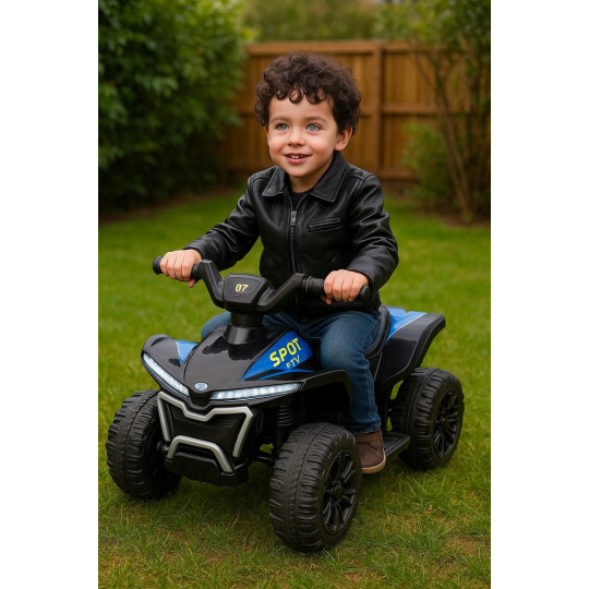 Batéria de patinaj Quad Kids E-ATV de culoare neagră