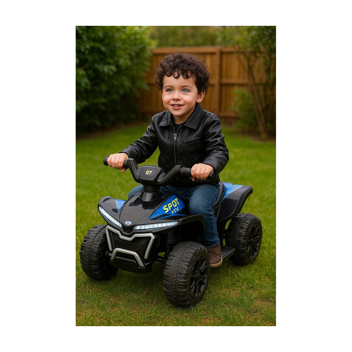 Batéria de patinaj Quad Kids E-ATV de culoare neagră