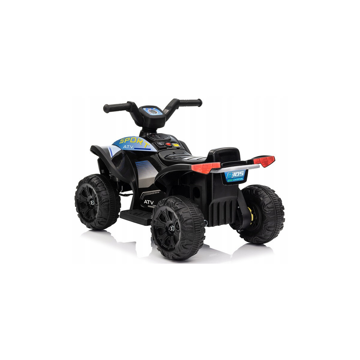Batéria de patinaj Quad Kids E-ATV de culoare neagră