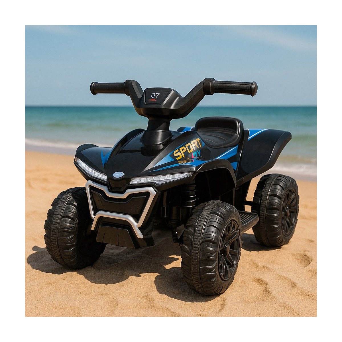 Batéria de patinaj Quad Kids E-ATV de culoare neagră