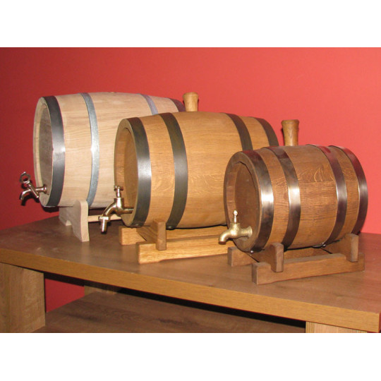Butoi mare din stejar pentru alcool 30L cu interior ars