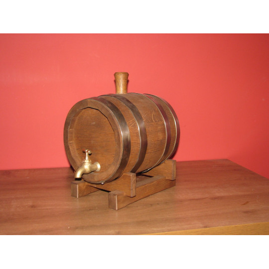 Butoi mare din stejar pentru alcool 30L cu interior ars