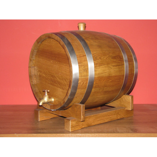 Butoi mare din stejar pentru alcool 30L cu interior ars