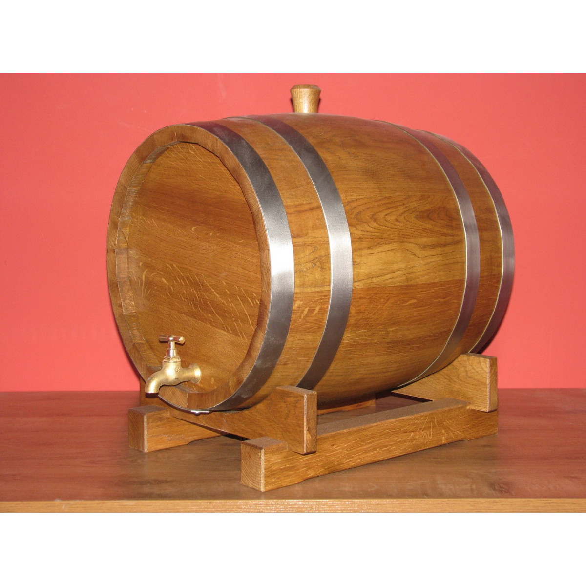 Butoi mare din stejar pentru alcool 30L cu interior ars