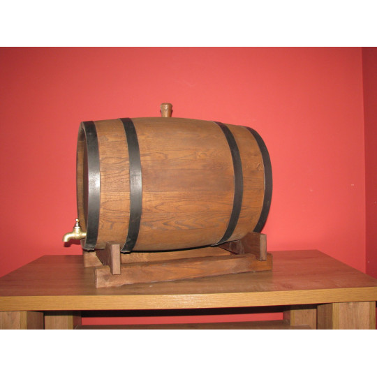 Butoi mare din stejar pentru alcool 30L cu interior ars