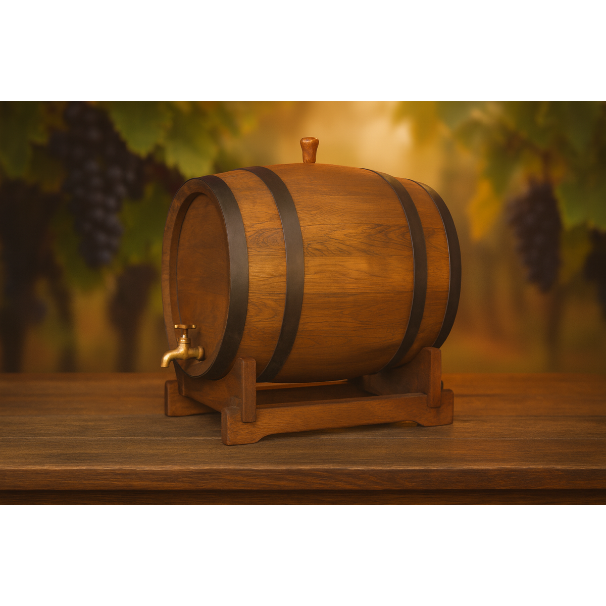 Butoi mare din stejar pentru alcool 30L cu interior ars