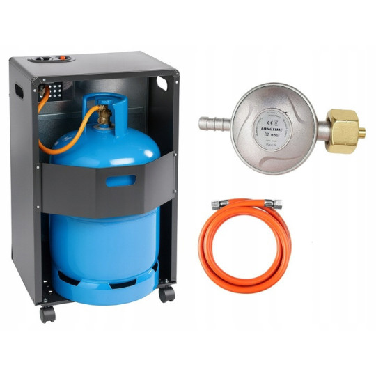 Pârghie de gaz pentru butelii 4,2 kW – pliabilă, cu regulator și furtun CE