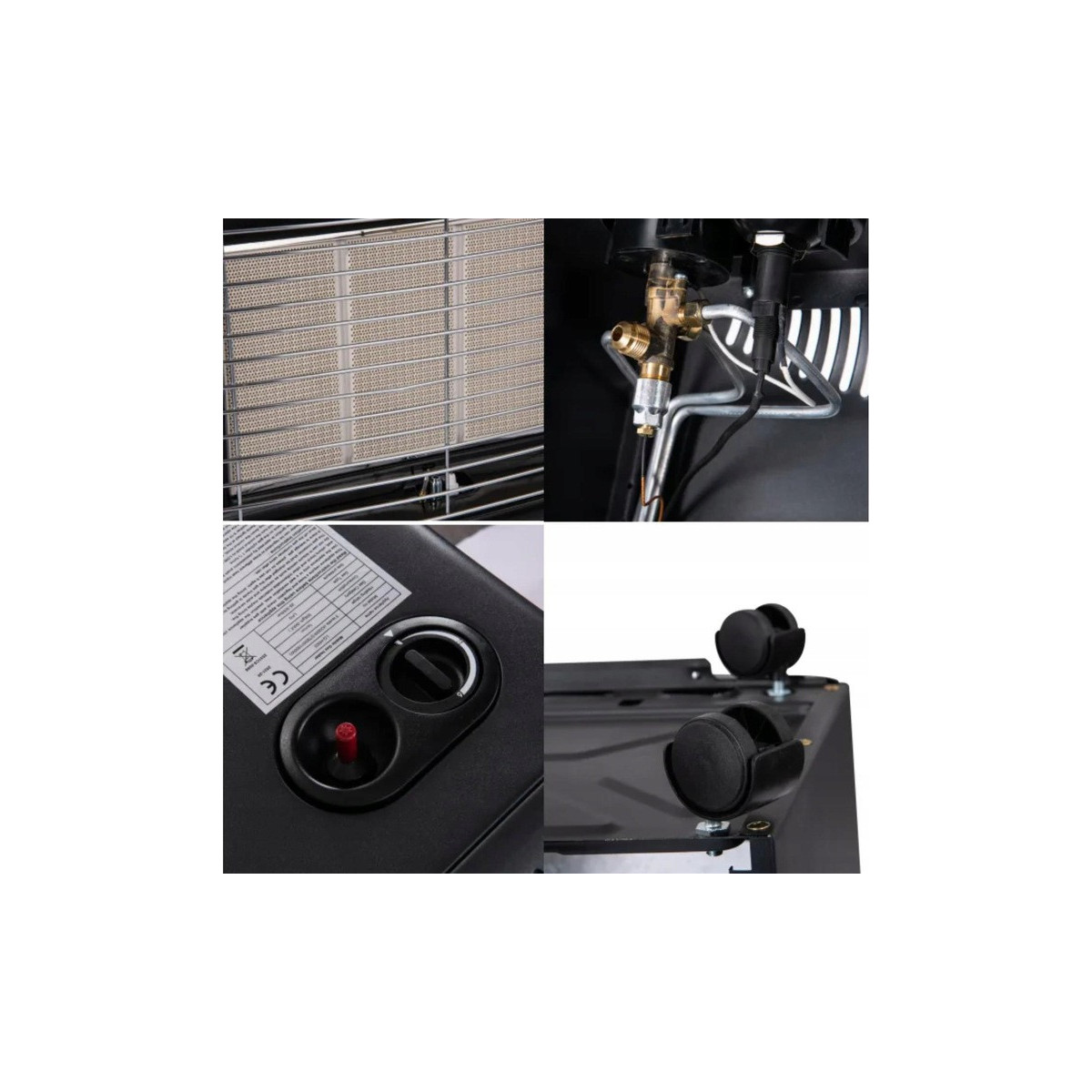 Pârghie de gaz pentru butelii 4,2 kW – pliabilă, cu regulator și furtun CE