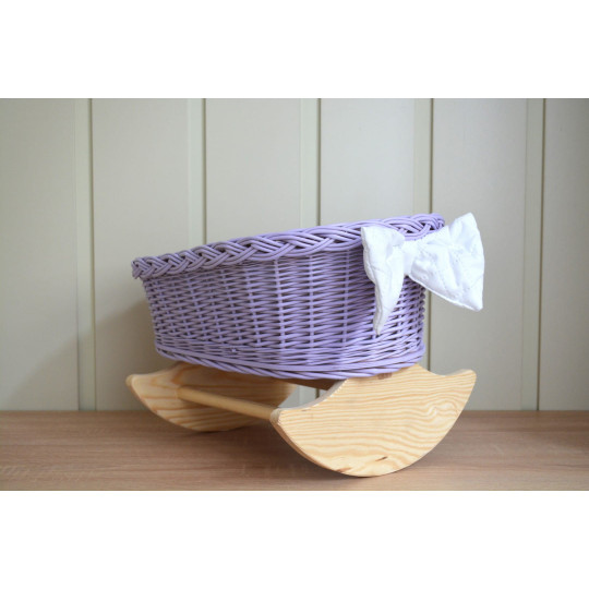 Kolibă lavandă pentru păpuși cu umplutură albă