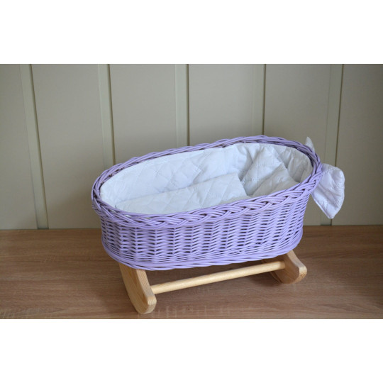 Kolibă lavandă pentru păpuși cu umplutură albă