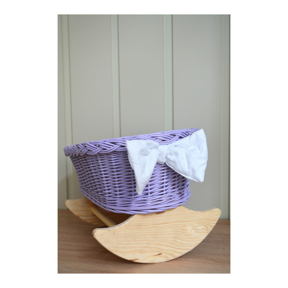 Kolibă lavandă pentru păpuși cu umplutură albă