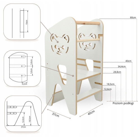Turnul de învățare pentru copii – din lemn