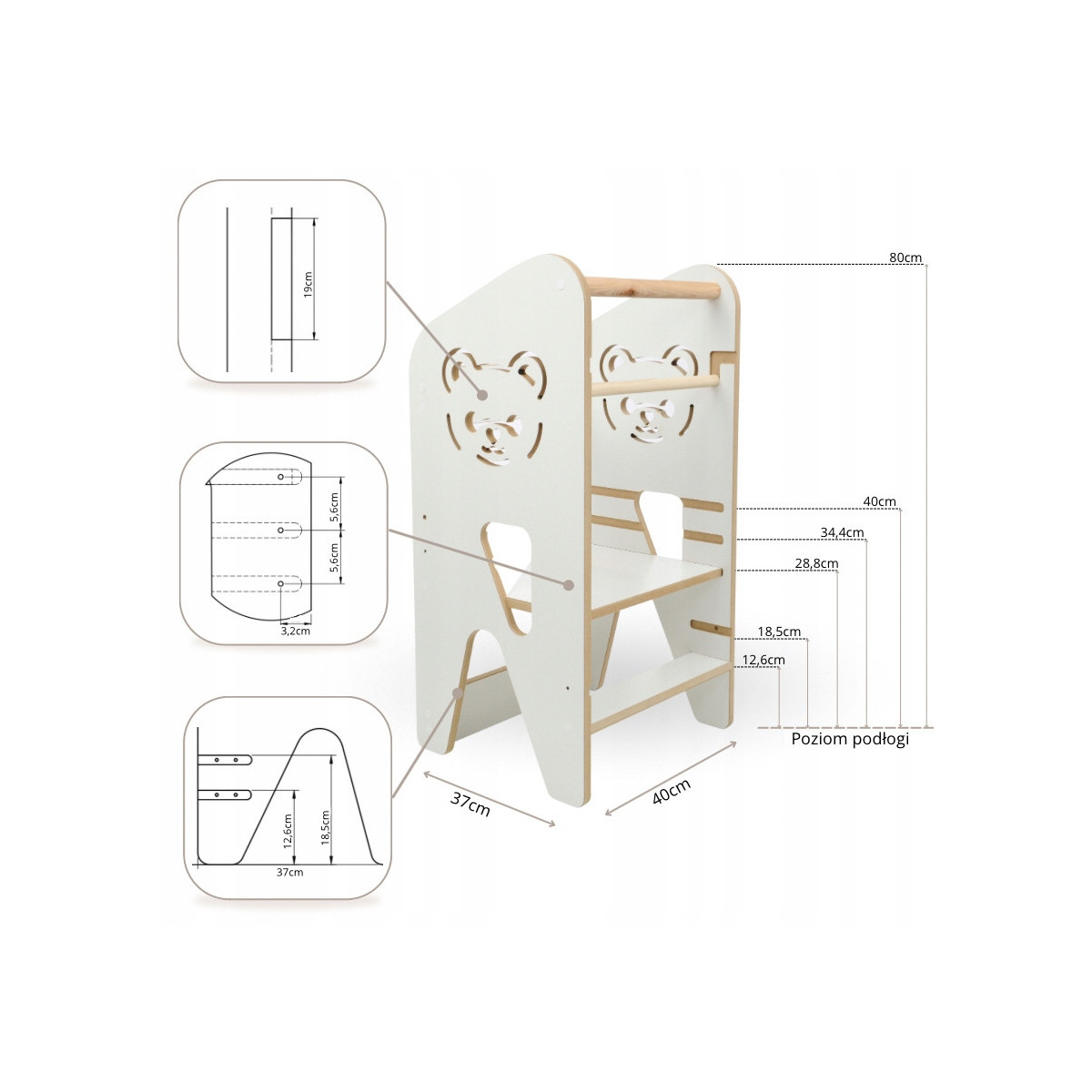 Turnul de învățare pentru copii – din lemn