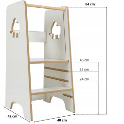 Turnul de învățare pentru copii Elephant cu tablă pentru desenat