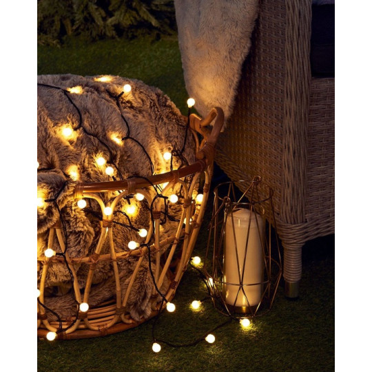 Sferice lumini, 100LED, alb cald