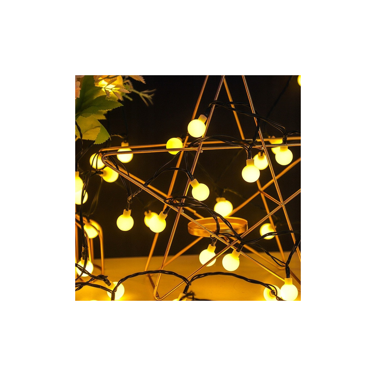 Sferice lumini, 100LED, alb cald