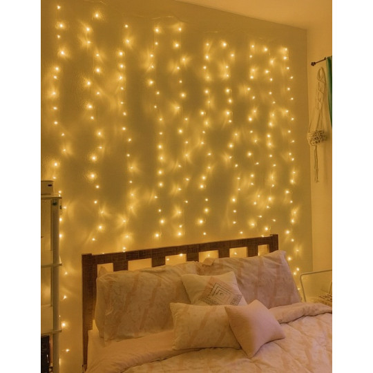 Sistem de lumini LED 300, 3x3, alb cald