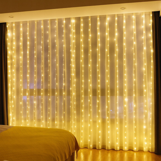 Sistem de lumini LED 300, 3x3, alb cald