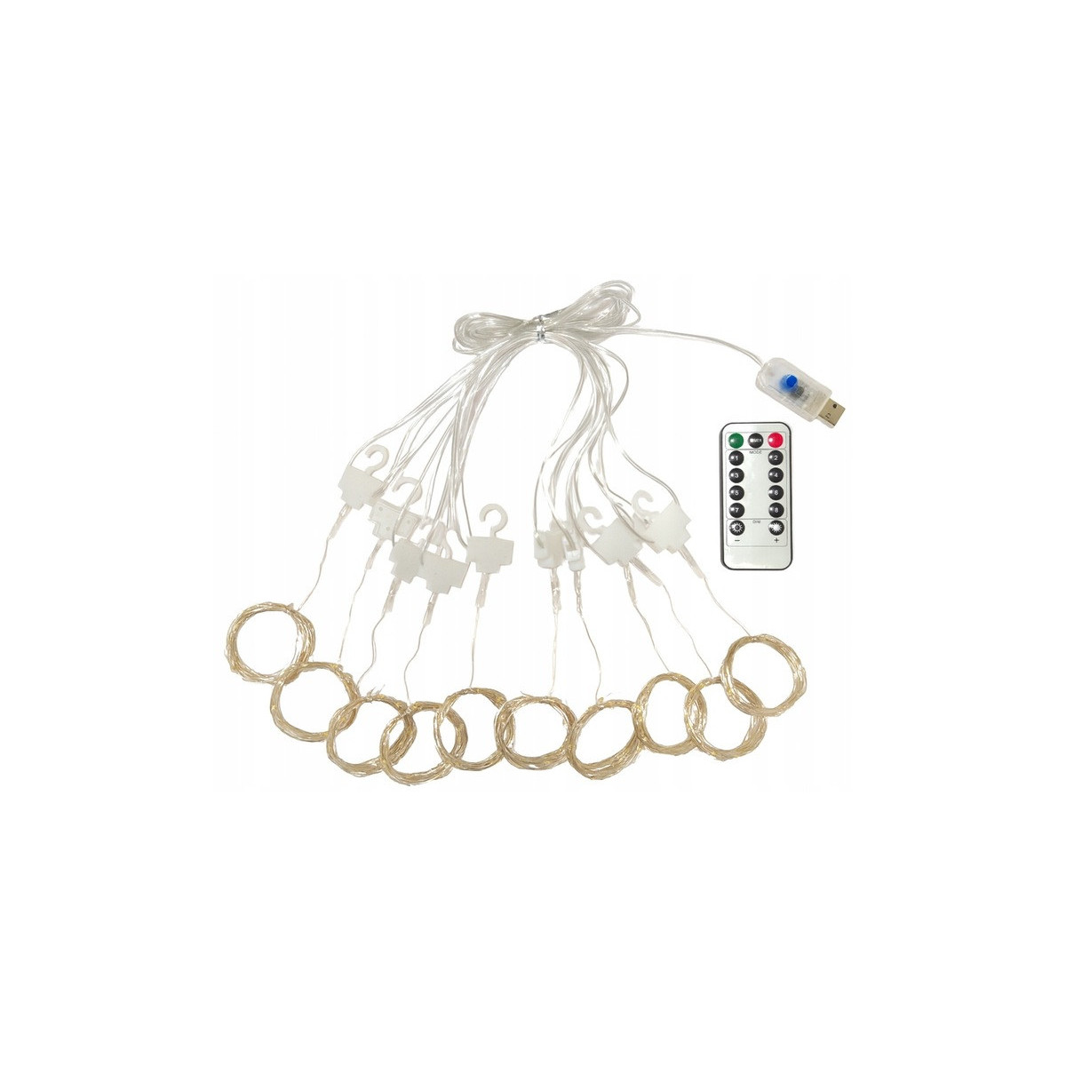 Sistem de lumini LED 300, 3x3, alb cald