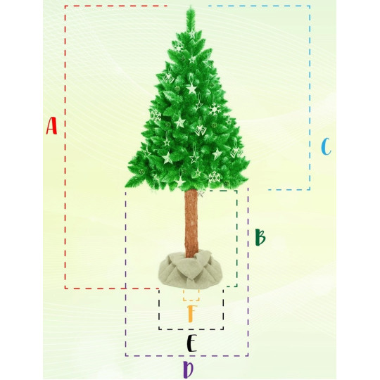 Păr de diamant pe trunchi cu conuri, 160cm, PREMIUM
